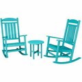 Polywood Presidential Aruba Patio Set with Side Table and 2 Rocking Chairs 633PWS1091AR
